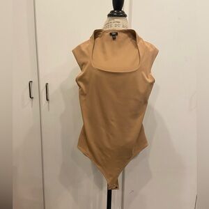 Express body Contour bodysuit Elegant Tan Sleeveless Top
